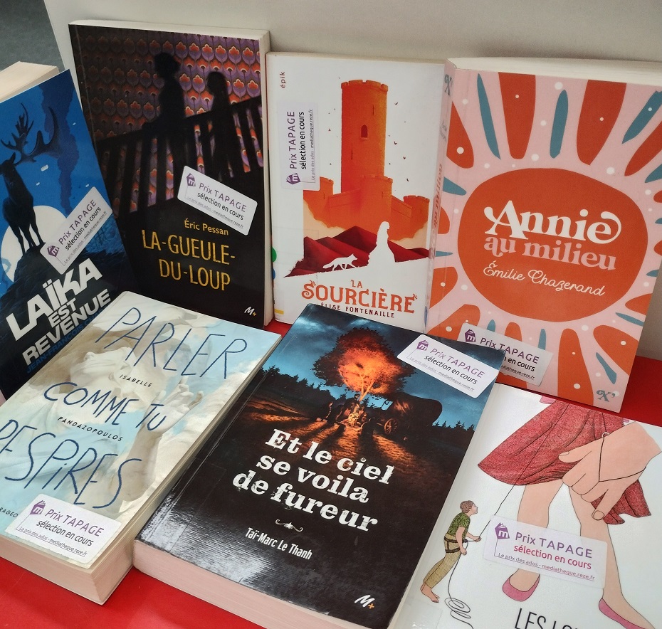 couvertures des 7 romans de la sélection tapage 2022-2023