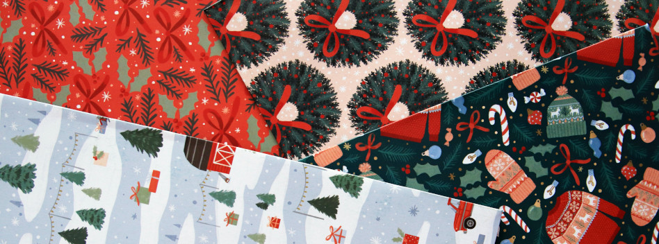 Ensemble de papiers cadeaux de noël